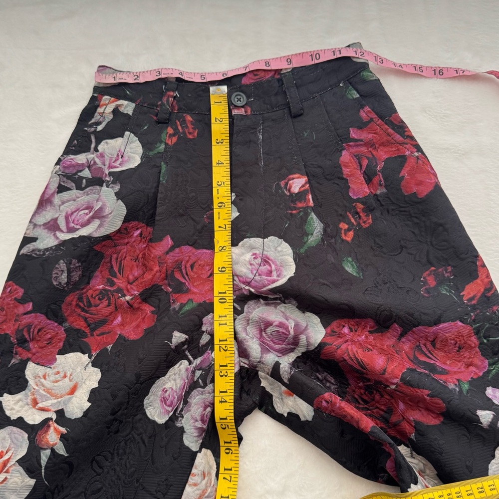 Free People Iris Floral Roses Printed Balloon Pants Size 0 - Picture 9 of 10